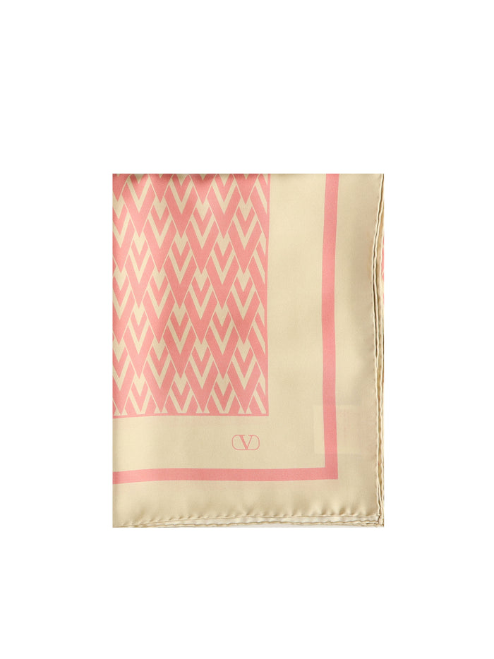 Valentino Garavani Scarfs Beige Silk