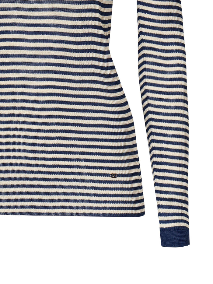 Valentino Garavani Sweaters Blue Silk