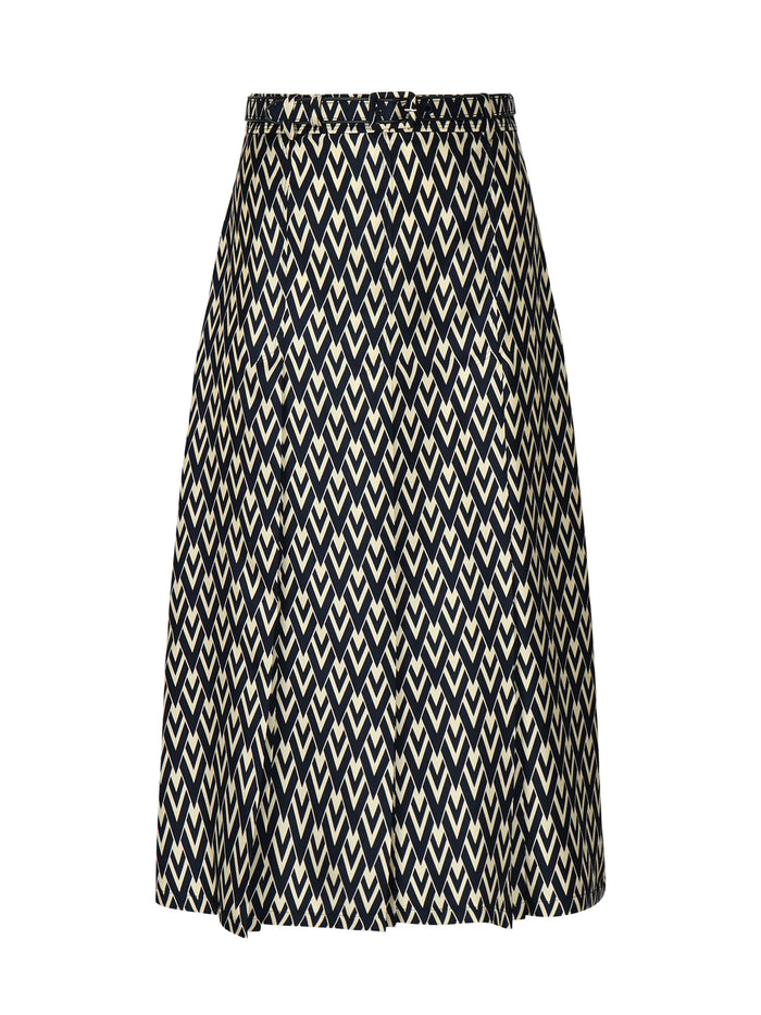 Valentino Garavani Skirts Blue, Cream Silk