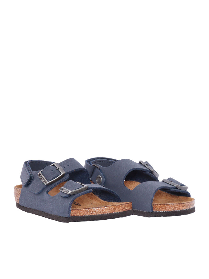 Milano Hl Kids Navy, Birkibuc Blue Birkoflor Sole In Eva Sandal