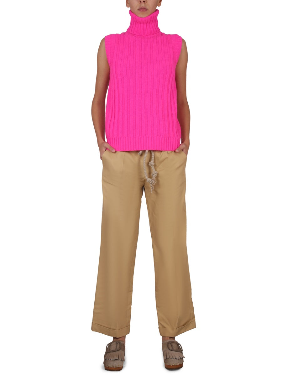 Carlo Pants Beige Polyester Trousers