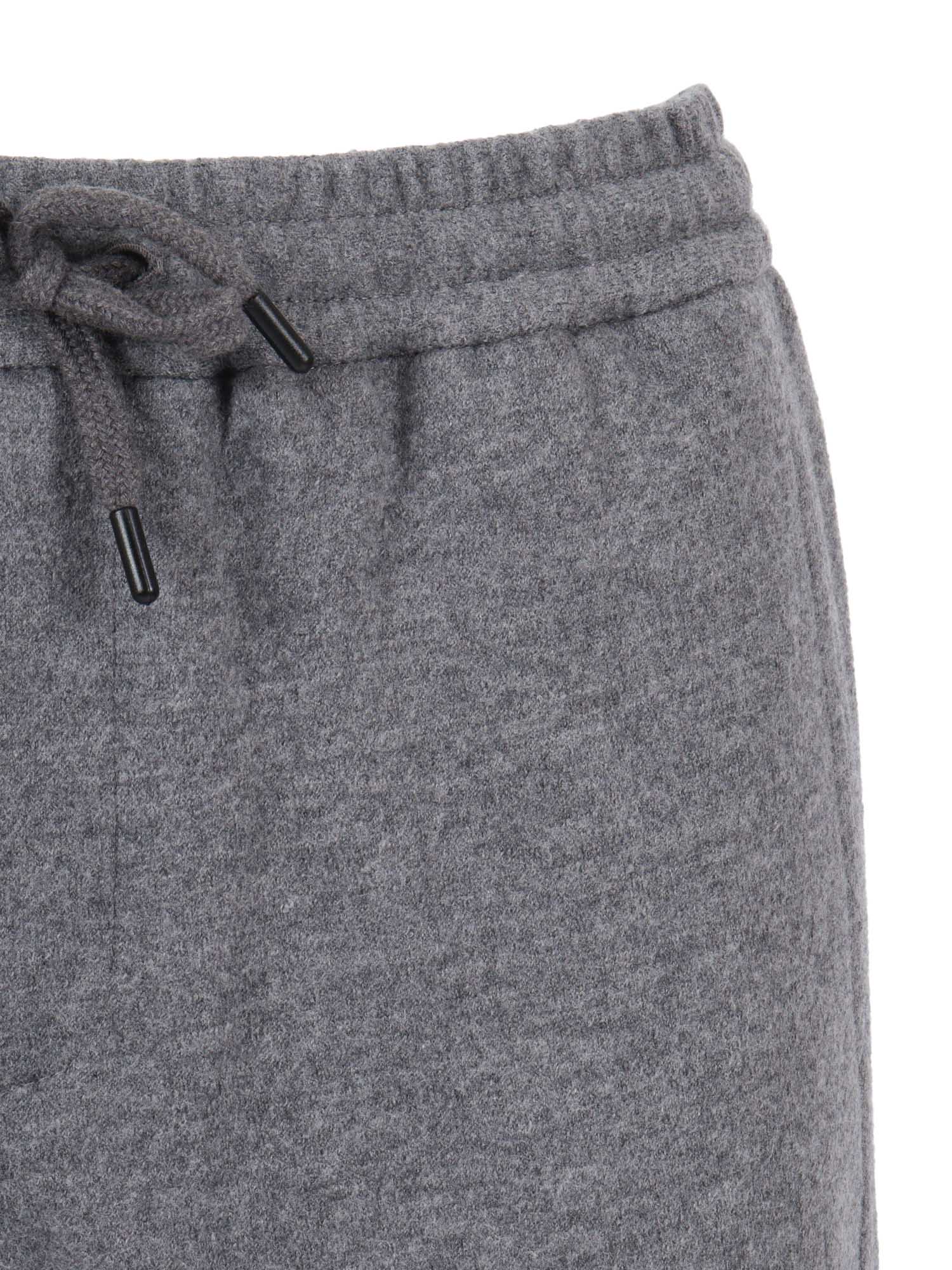 P.cuffed Wool Grey Fabric 2 Cotton Elastane Pant