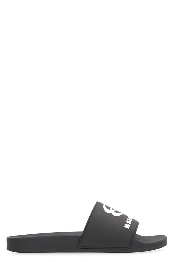 Black Rubber Slides Flip Flops &