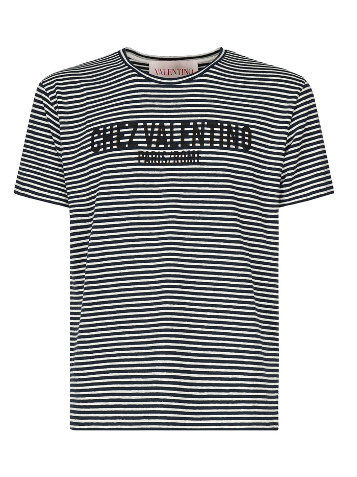 Valentino Garavani T-Shirts And Polos Blue Cotton