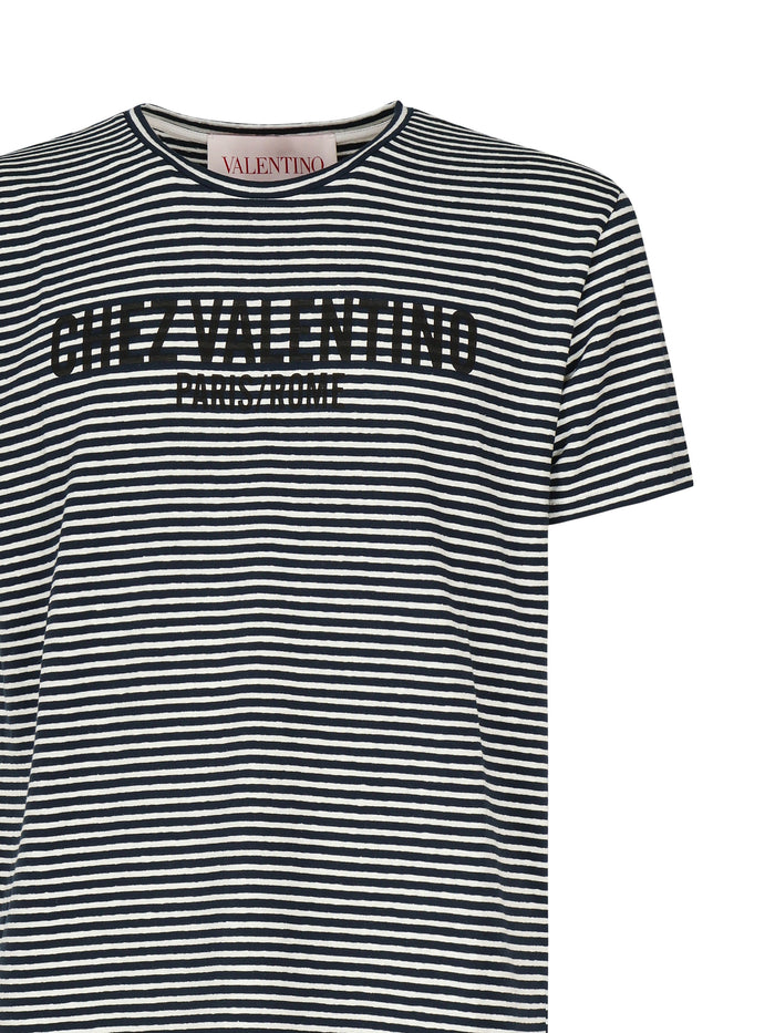 Valentino Garavani T-Shirts And Polos Blue Cotton