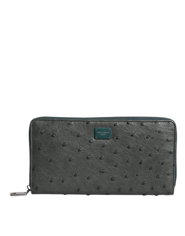 Dolce & Gabbana 100% Ostrich wallet in green
