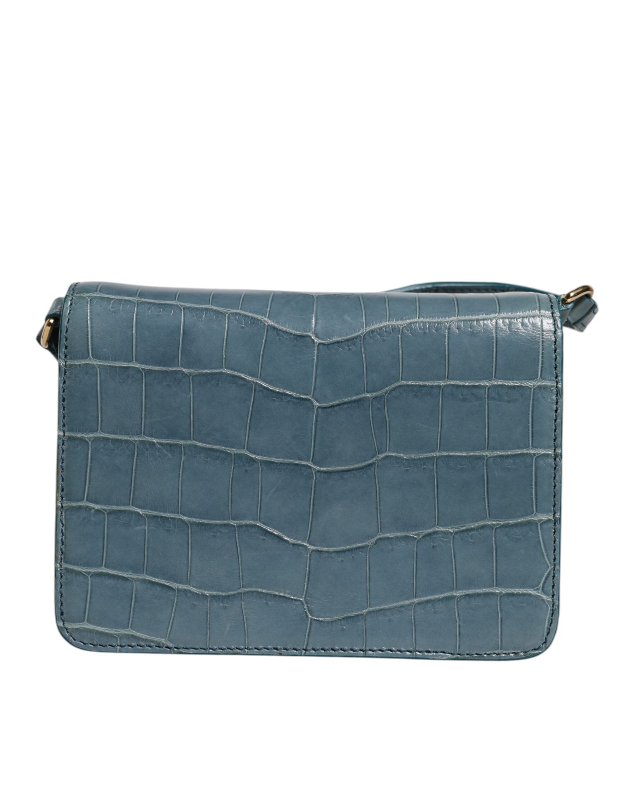 Green Exotic Leather Dg Plaque Crossbody Mini Bag Crocodile 20lf