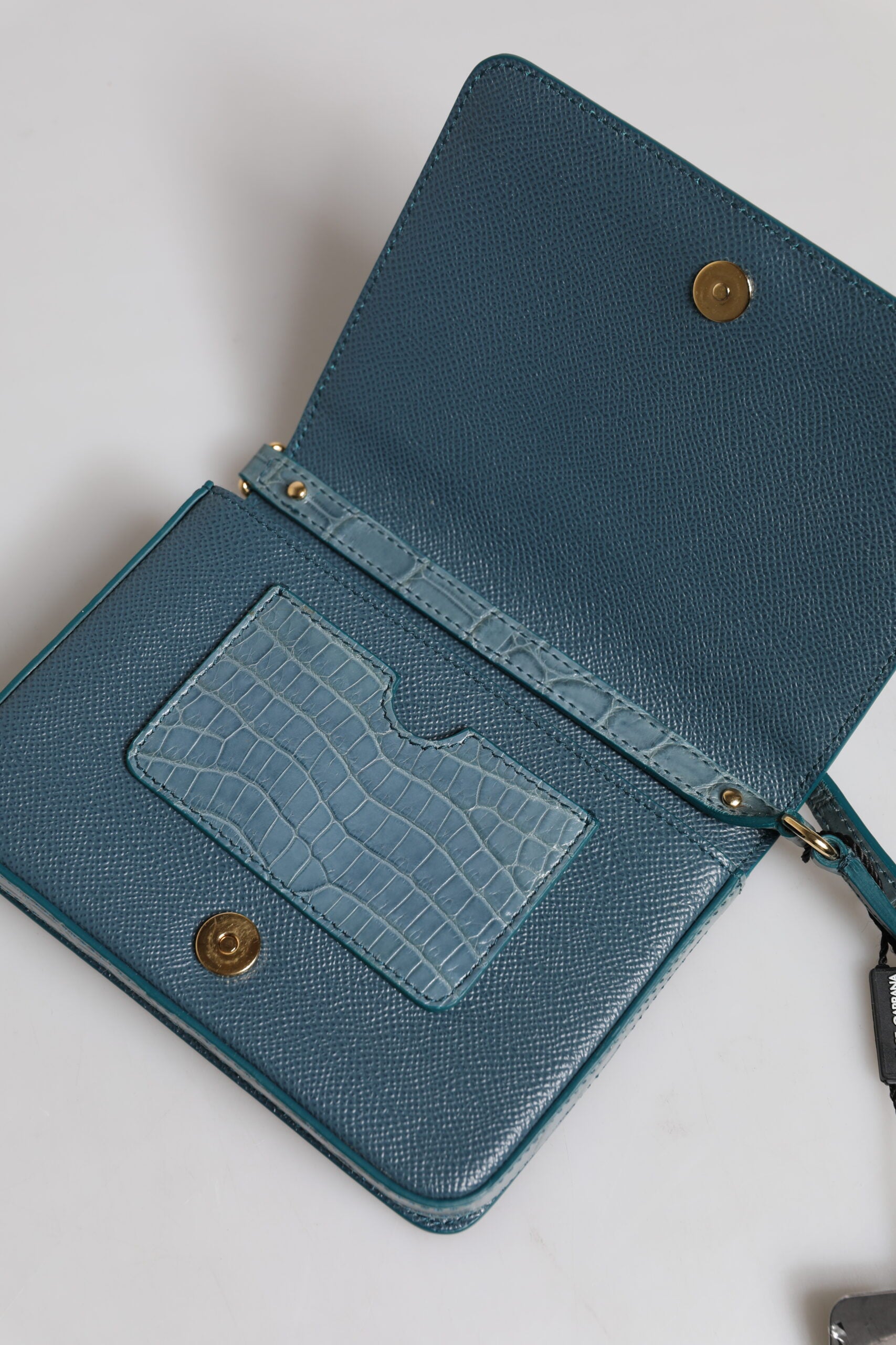 Green Exotic Leather Dg Plaque Crossbody Mini Bag Crocodile 20lf