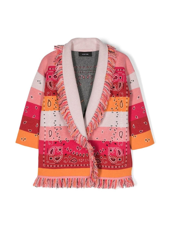 Cardigan Bandana Jacquard Multicolour Cashmere Jumpers