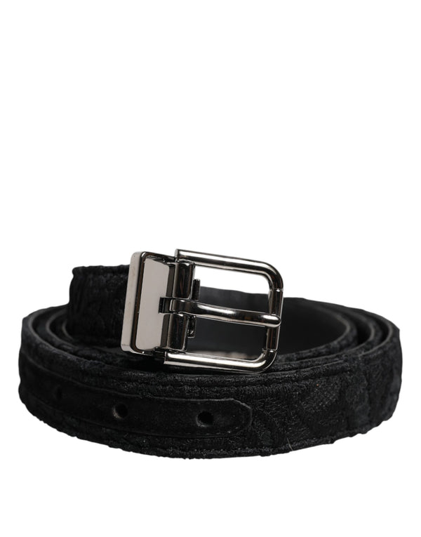Dolce & Gabbana 43% Cotton 43% Nylon 14% Viscose belt in black