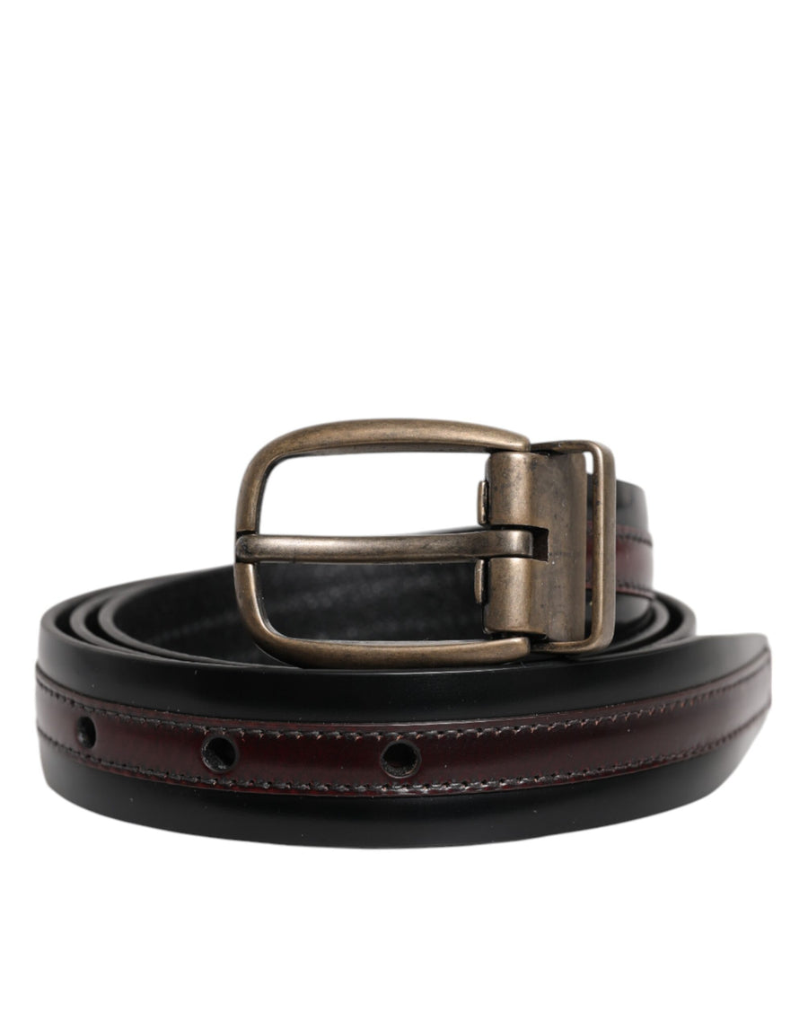 Dolce & Gabbana 100% Calf Leather belt in black