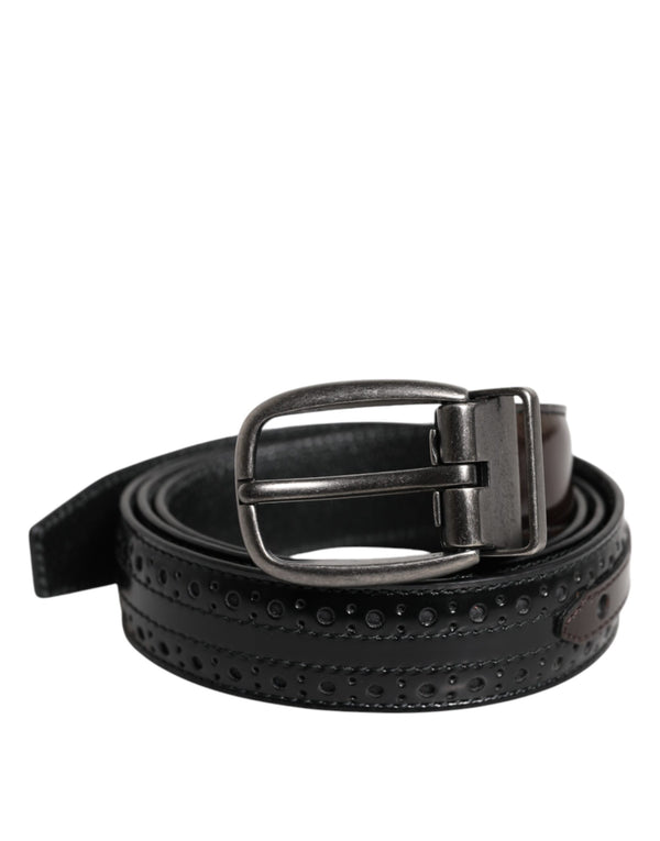 Dolce & Gabbana 100% Calf Leather belt in black