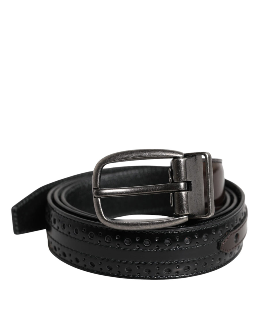 Dolce & Gabbana 100% Calf Leather belt in black