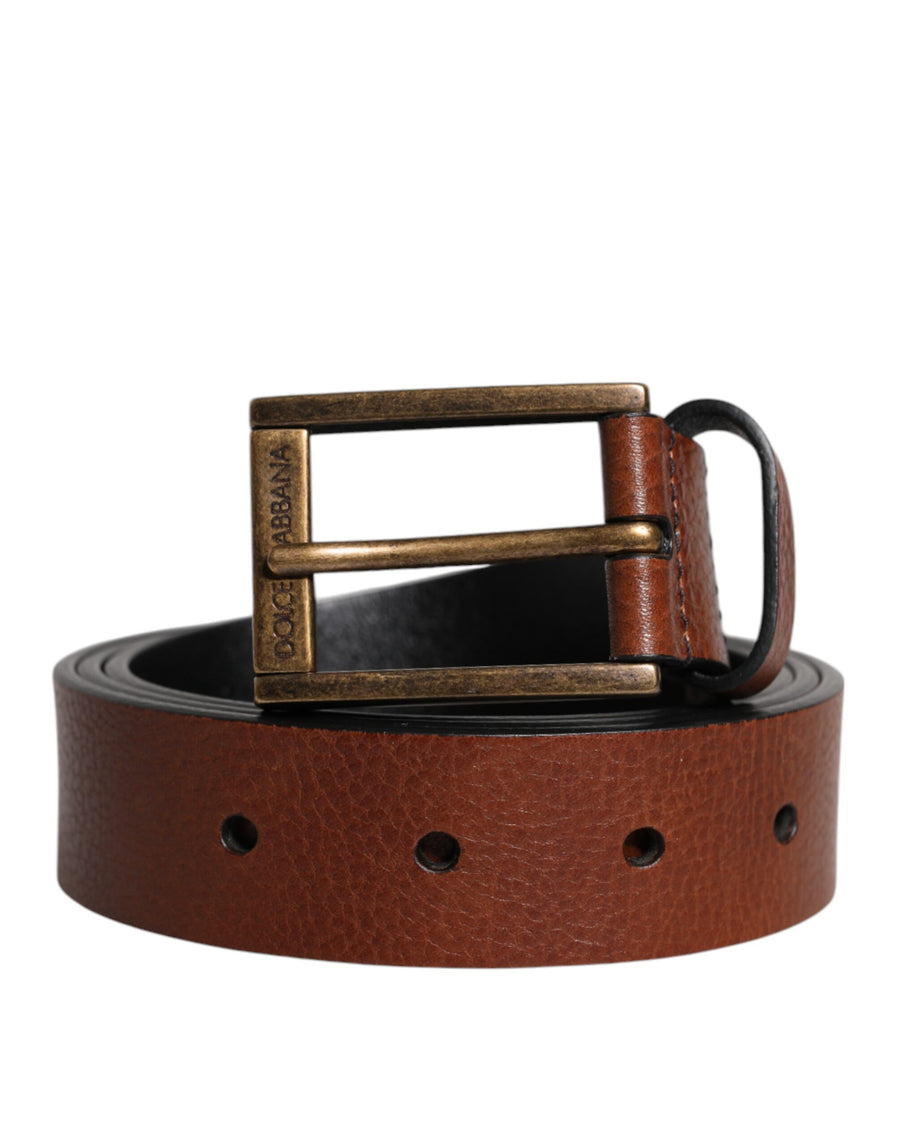 Dolce & Gabbana 100% Calf Leather belt in brown