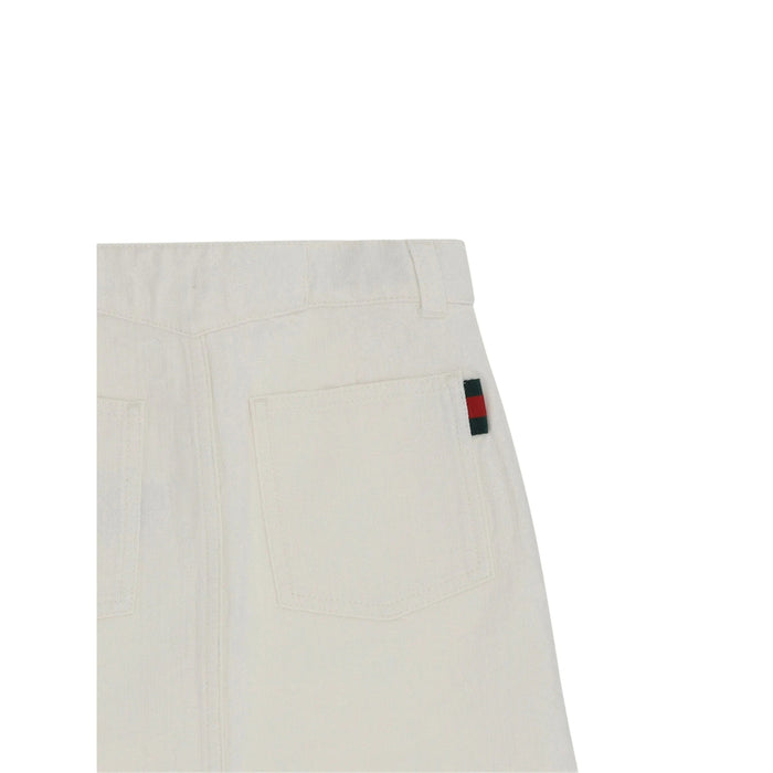 Skirt Gucci White Cotton: 100