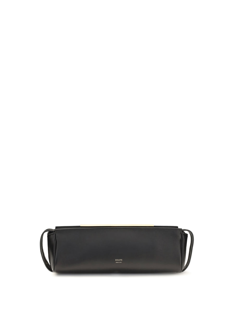 Khaite 100% calf leather (Bos Taurus) clutch in black