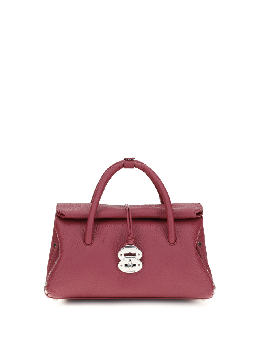 Shoulder Bag Dotta Centauro Pink Calf Leather Damasco