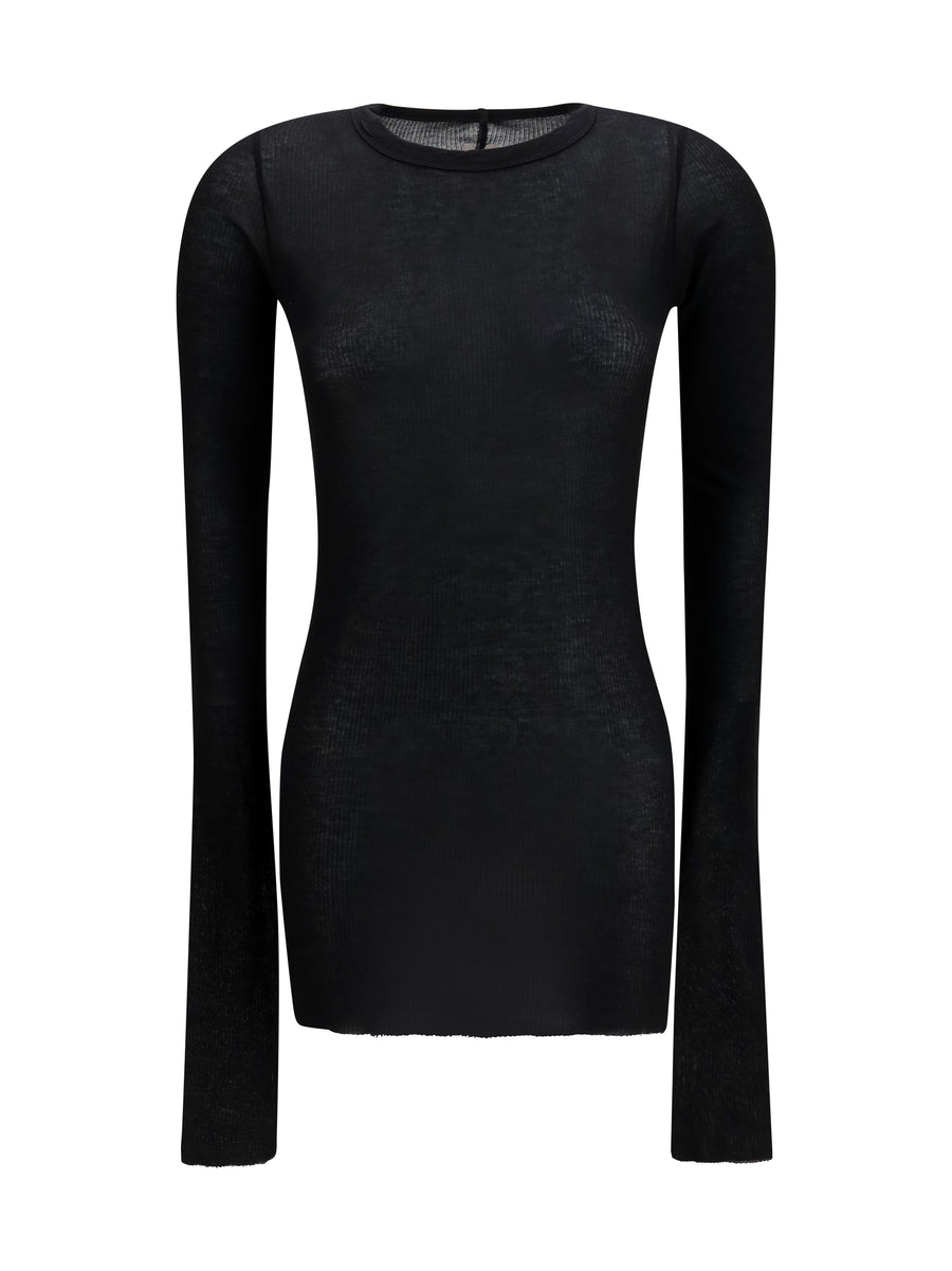 Rick Owens 88% Viscose; 12% Silk sweater in black