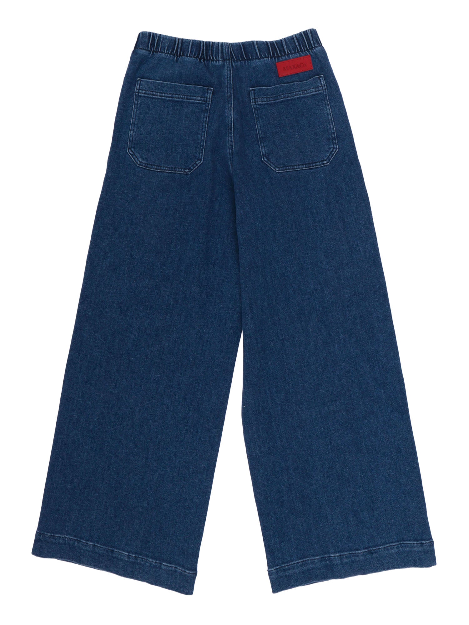 5 Pockets Blue Cotton Lyocell Elastane Jean