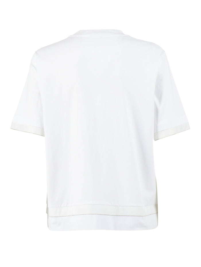 BLOUSE White Cotton Elastane Shirt
