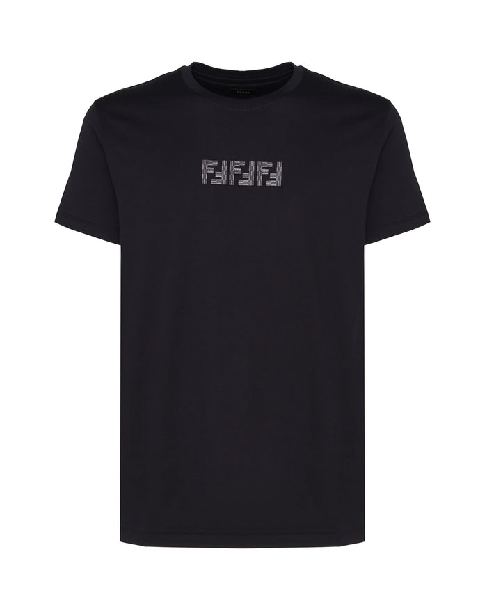 Fendi T-Shirts And Polos Black Cotton
