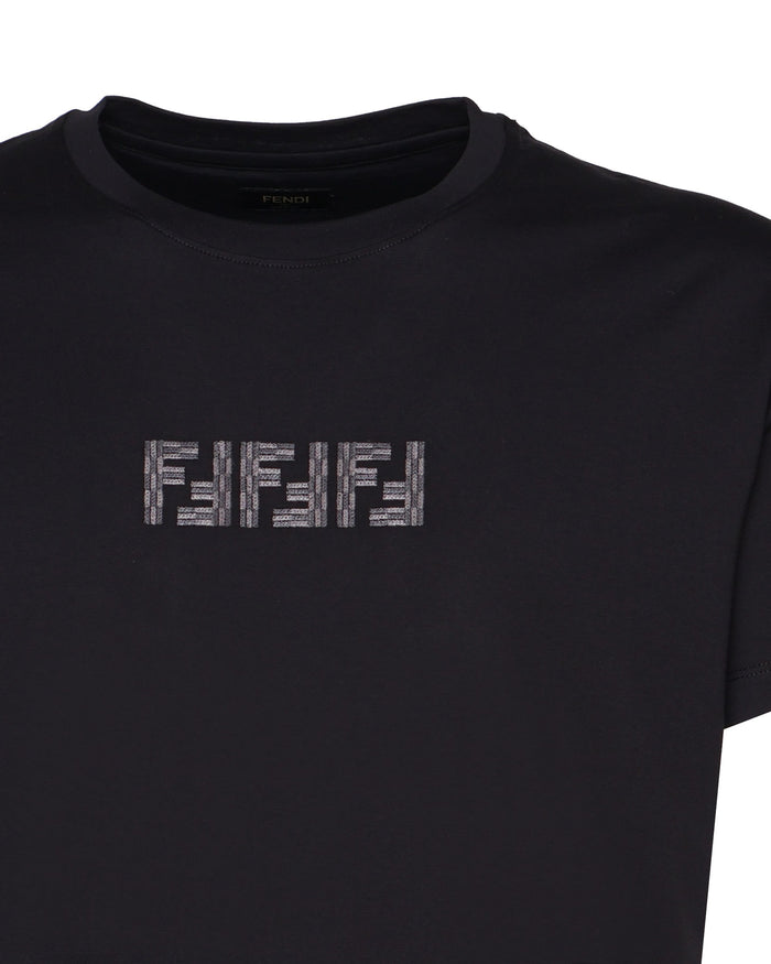 Fendi T-Shirts And Polos Black Cotton