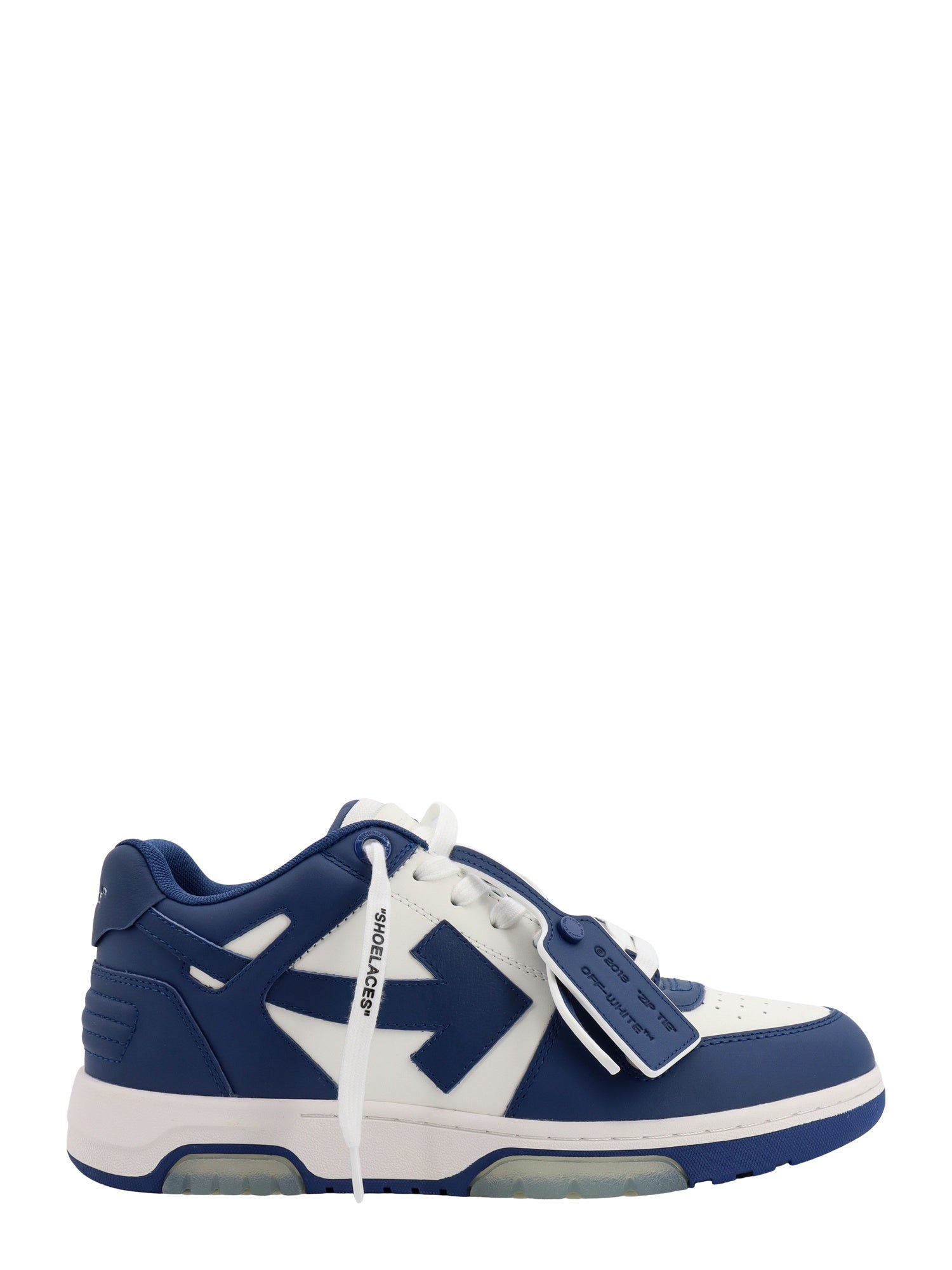 Off White Sneakers Blue Pelle