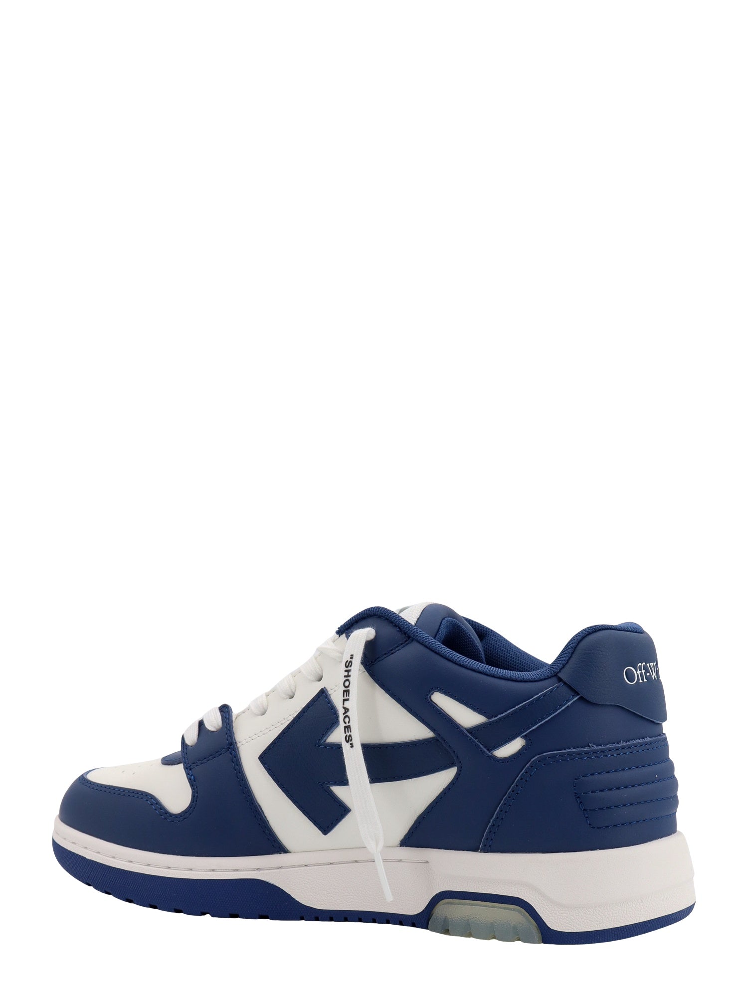 Off White Sneakers Blue Pelle