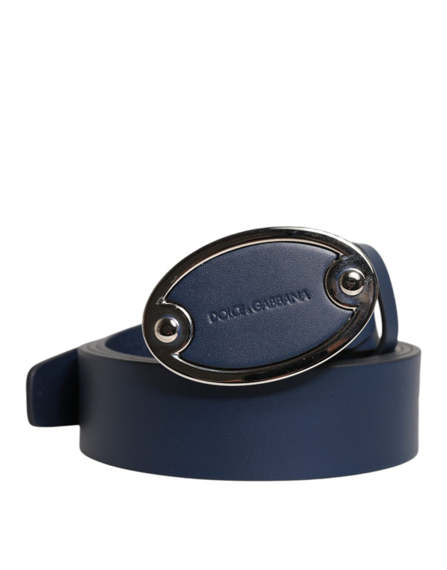 Dolce & Gabbana 100% Leather belt in navy