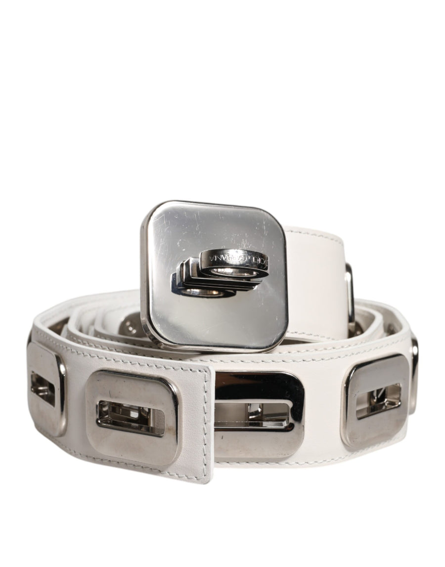 Dolce & Gabbana Leather belt in white