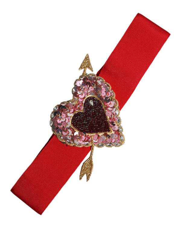 Dolce & Gabbana 50% Cotton 50% Viscose belt in red