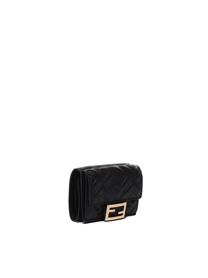 Fendi Wallets Black Lambskin