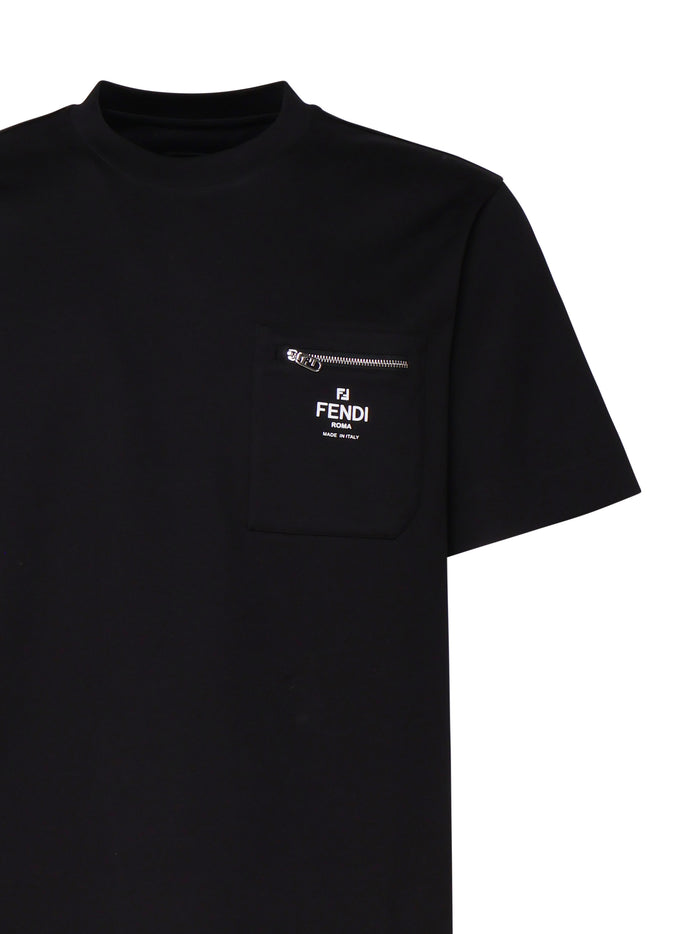 Fendi T-Shirts And Polos Black Cotton