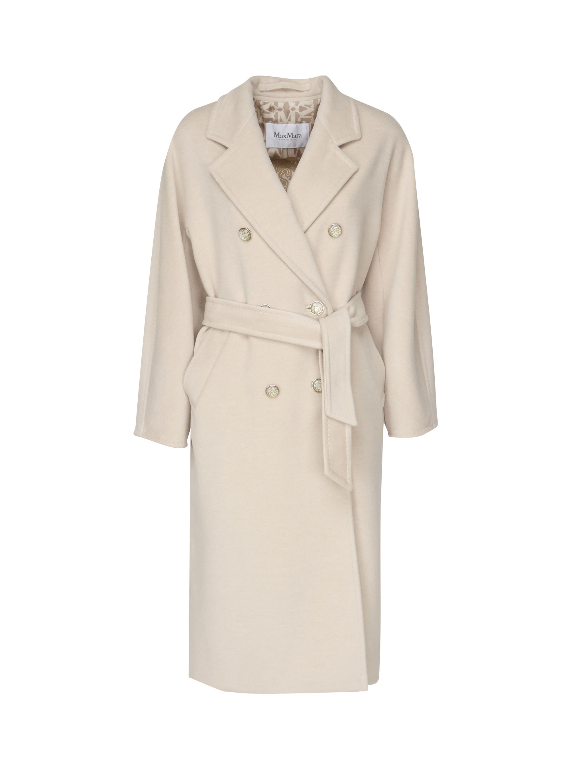 Max Mara Coats Beige Virgin Wool