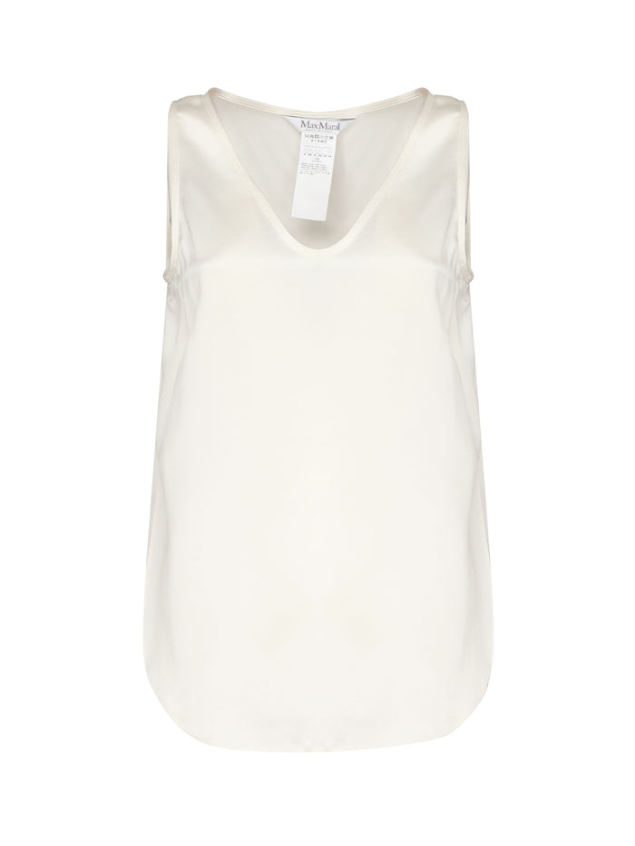 Max Mara Top White Silk