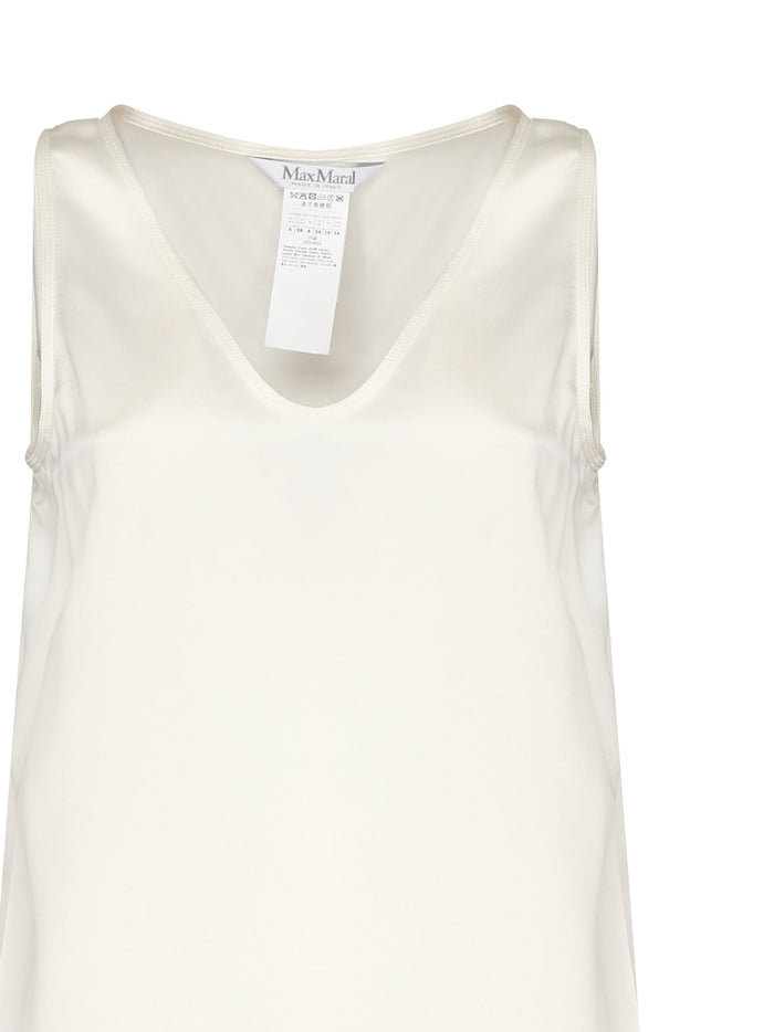 Max Mara Top White Silk