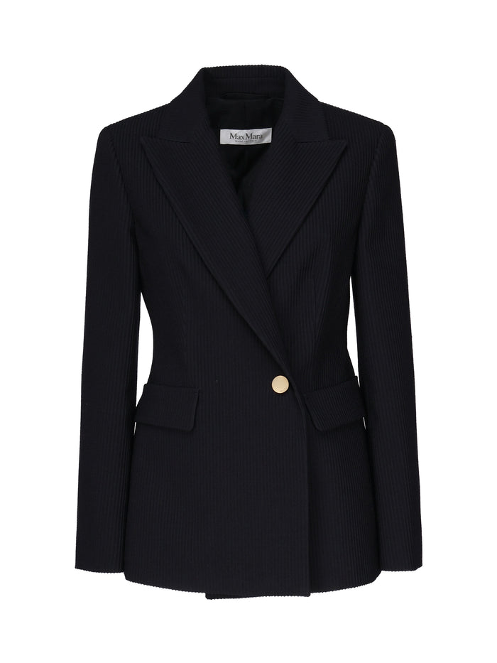 Max Mara Jackets Blue Virgin Wool