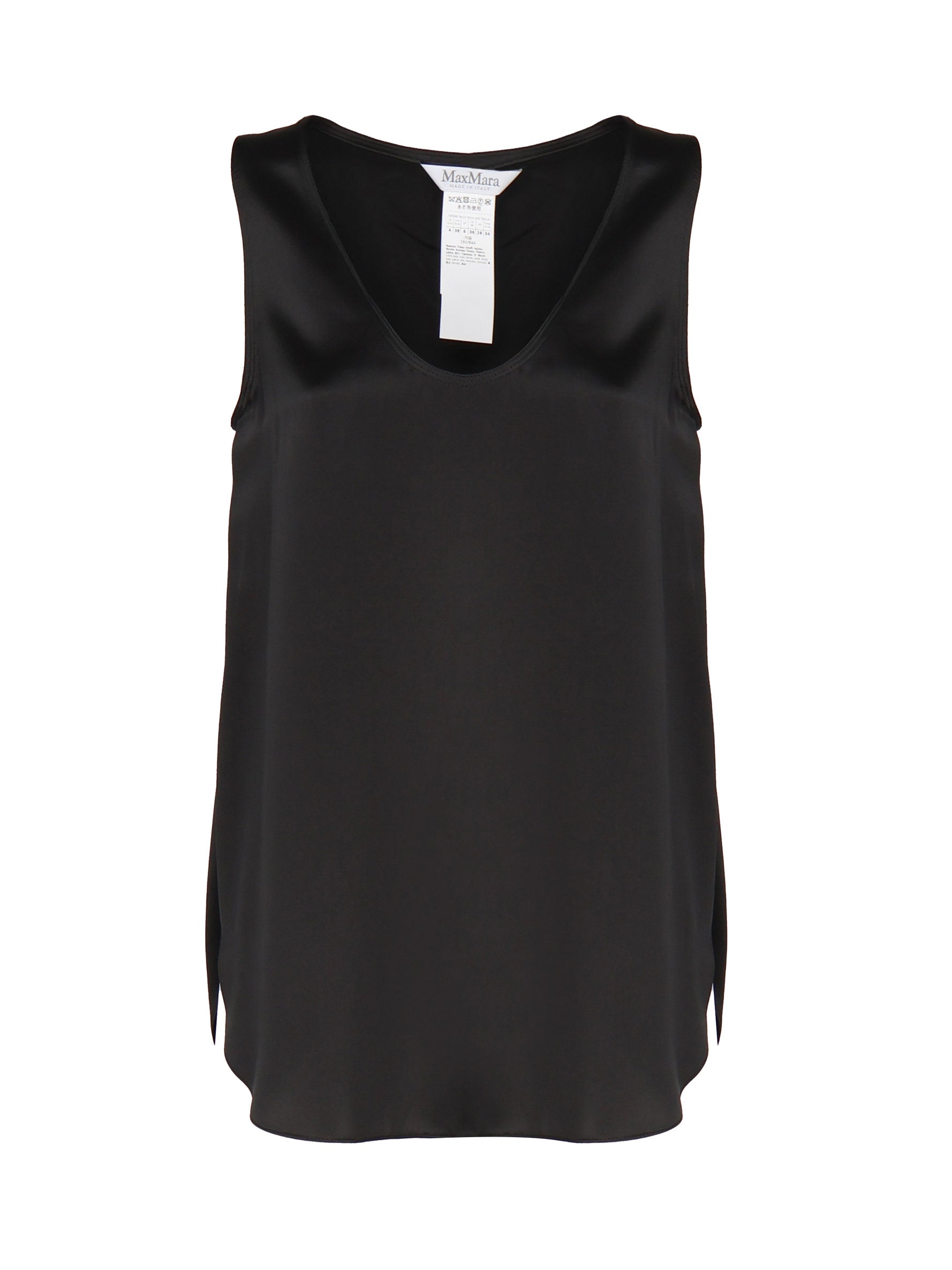 Max Mara Top Black Silk