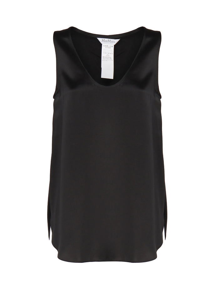 Max Mara Top Black Silk