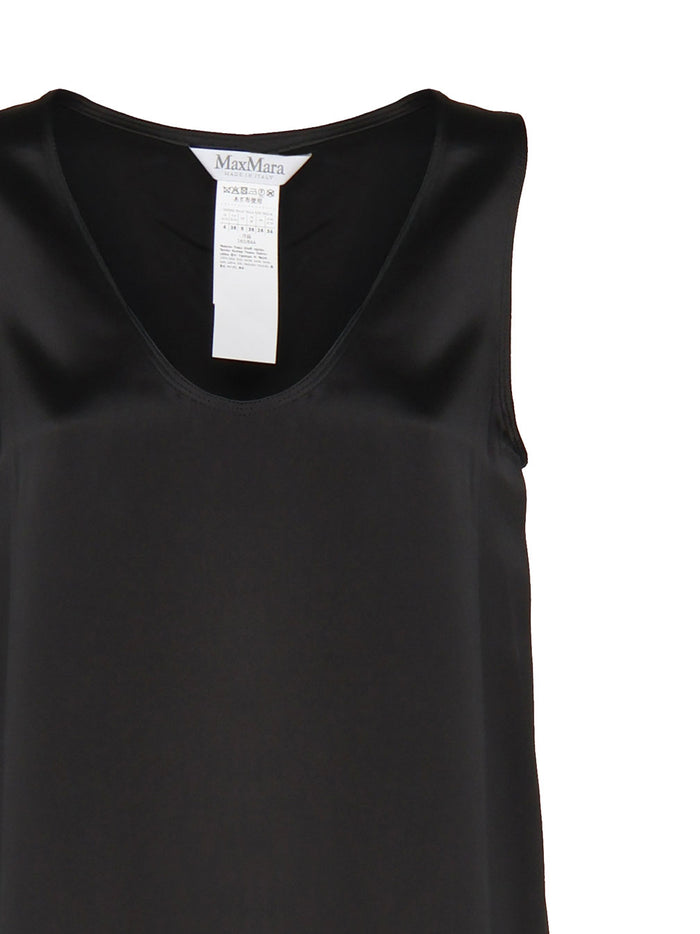 Max Mara Top Black Silk