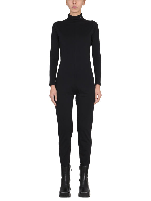 Slim Fit Suit Black Cotton Jumpsuits