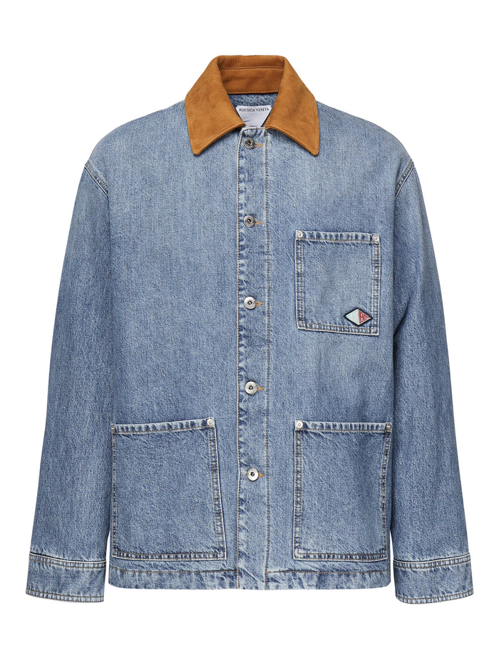 Bottega Veneta Jackets Mid Blue Cotton