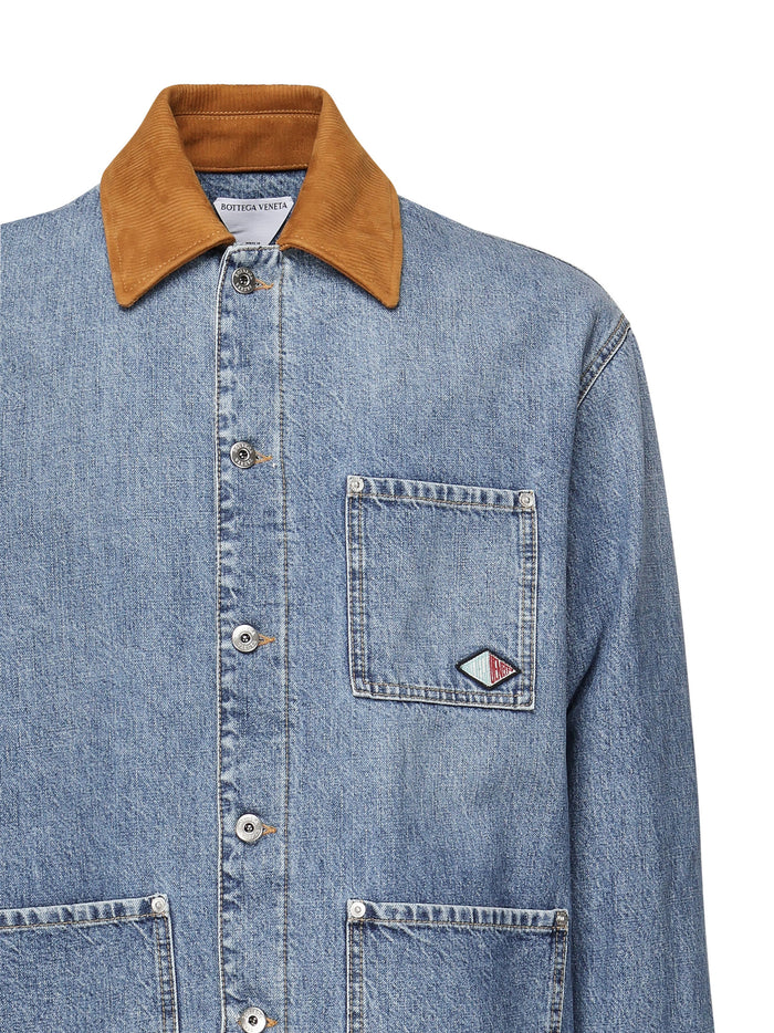 Bottega Veneta Jackets Mid Blue Cotton