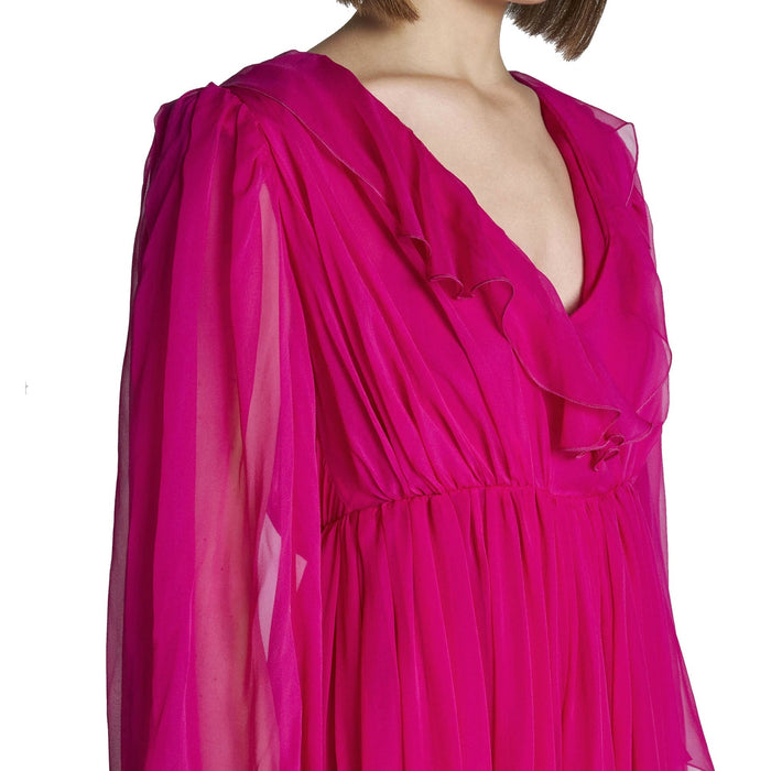 Silk Midi Dress Pink
