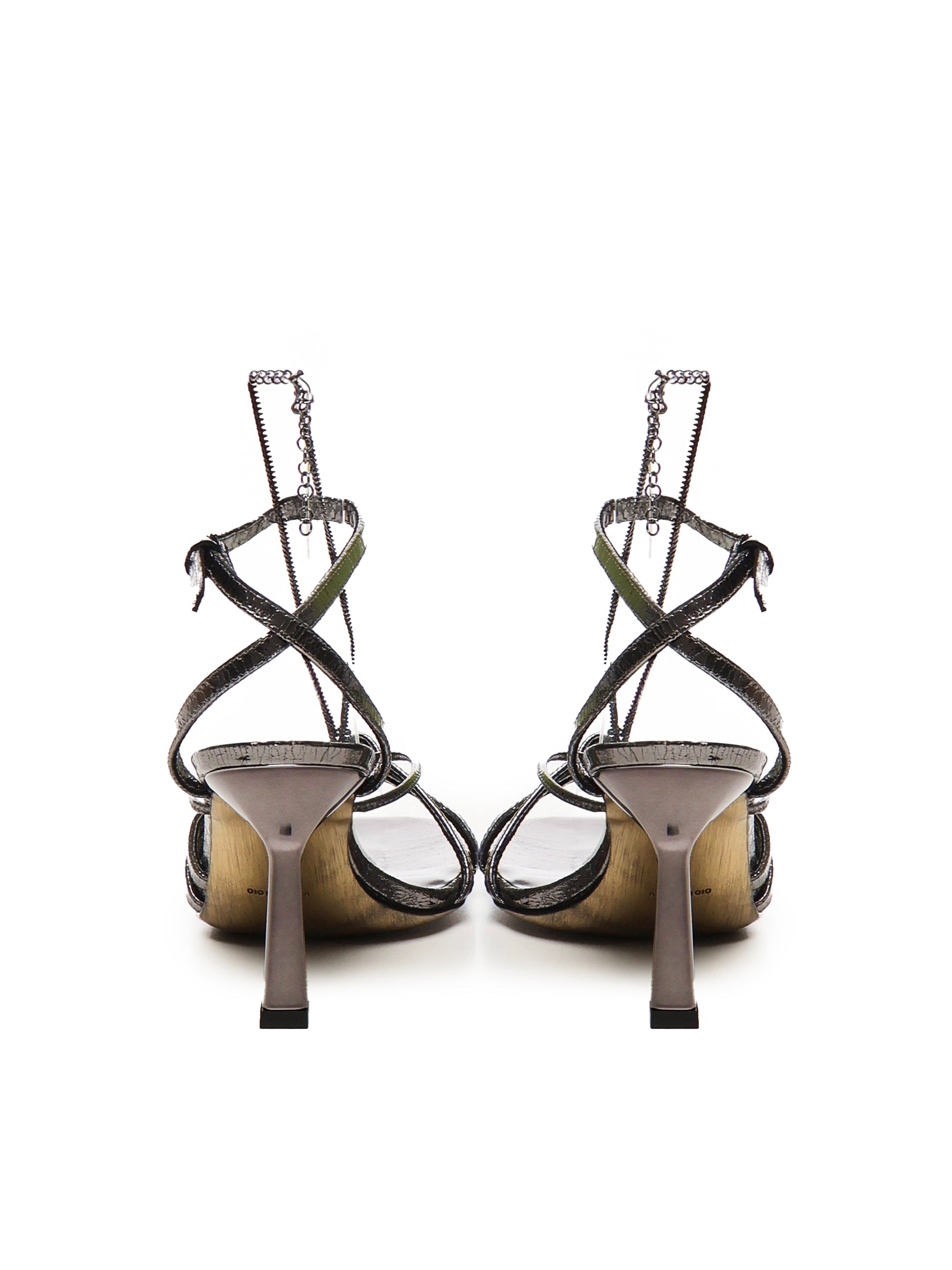 Golden Goose Sandals Grey Calfskin