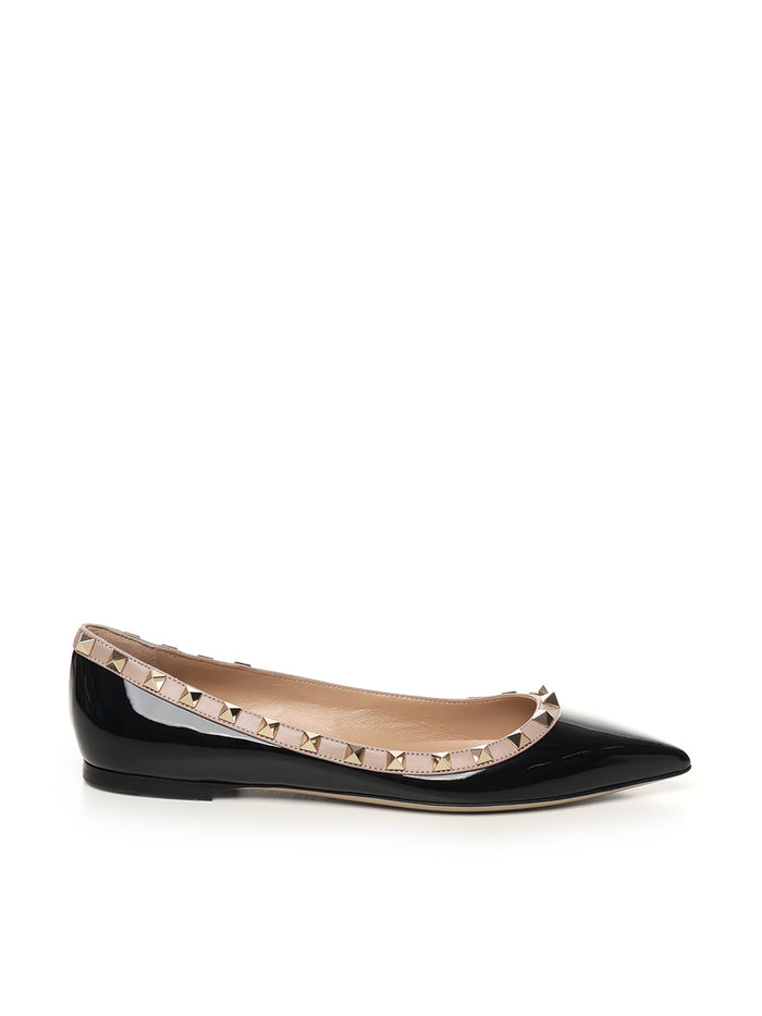 Valentino Garavani Flat Shoes Black Calfskin