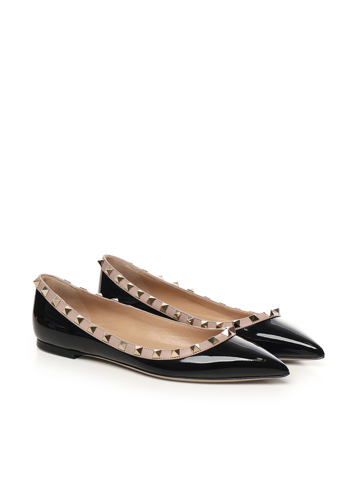 Valentino Garavani Flat Shoes Black Calfskin