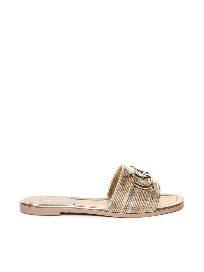 Valentino Garavani Sandals Golden Lambskin