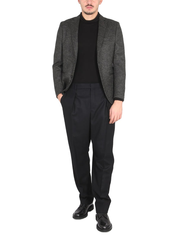 Single-Breasted Jacket Grey Not Specified