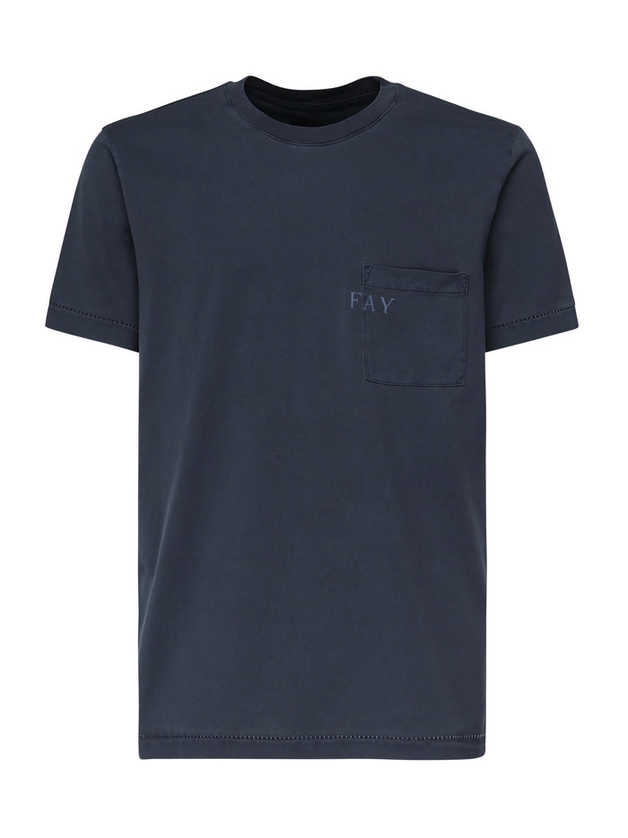 Fay T-shirts and Polos Blue Cotton